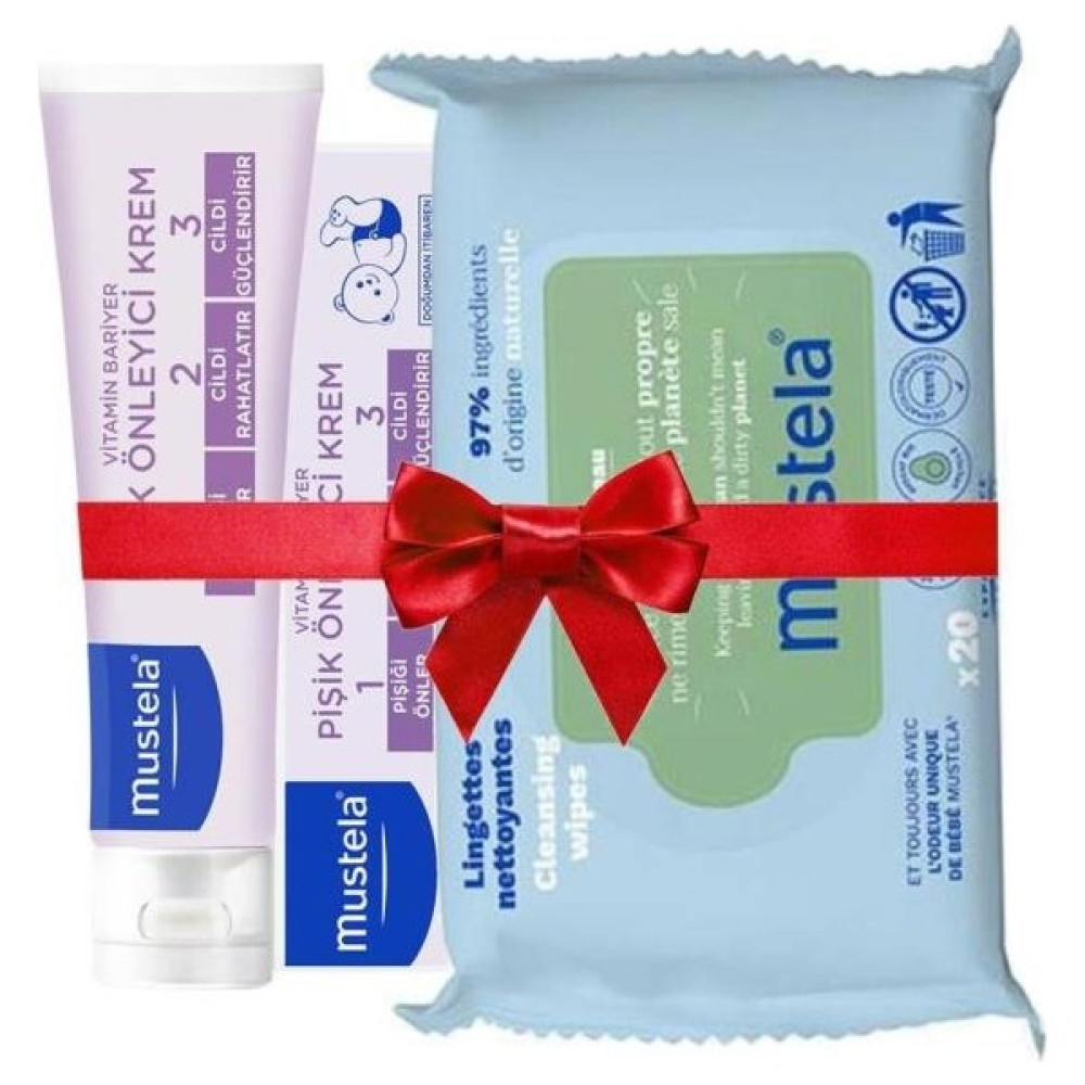 Mustela Vitamin Bariyer Pişik Önleyici Krem 100 ml + 60'lı Ekolojik Islak Mendil Pişik Önleyici Krem Fiyatı