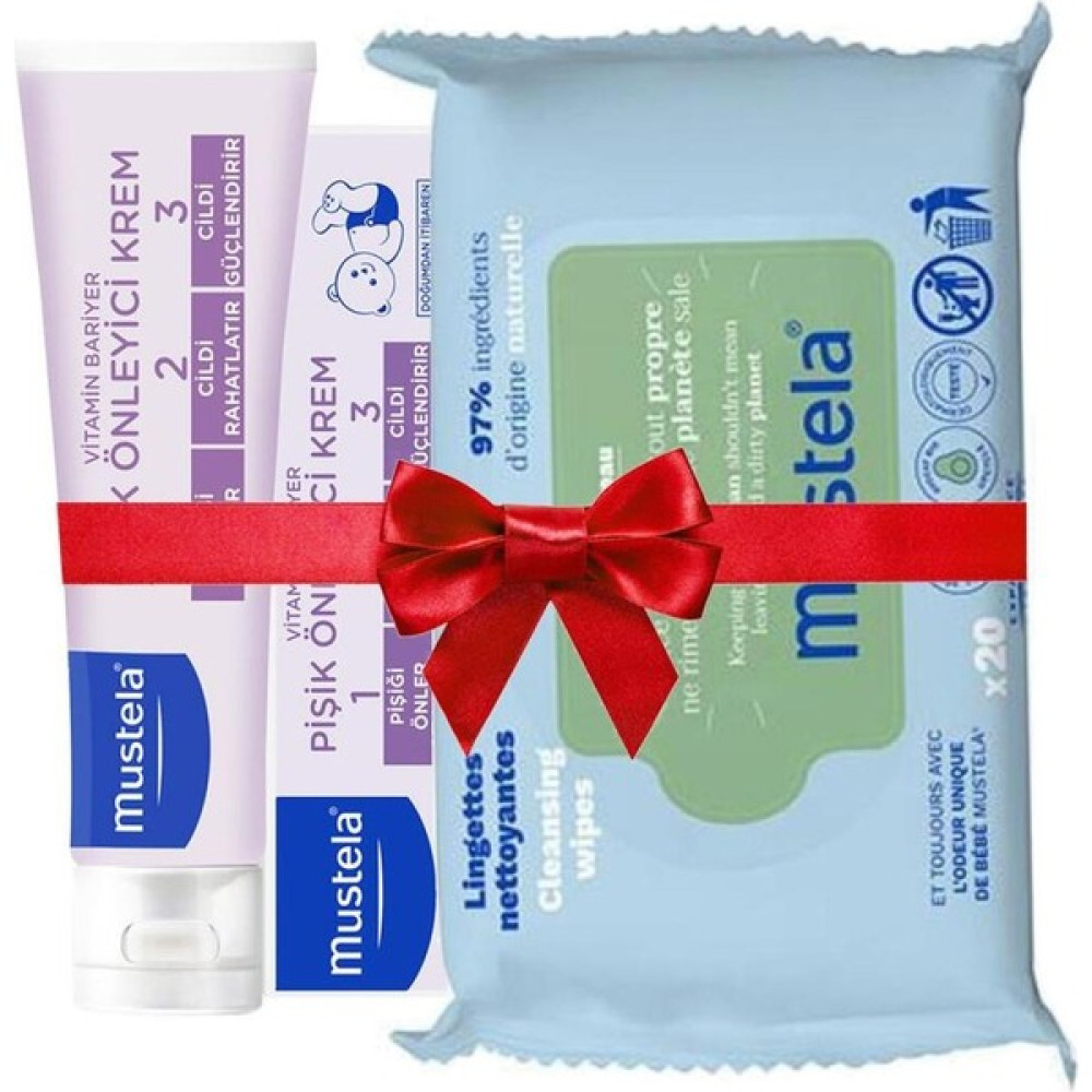 Mustela Vitamin Barrier 1-2-3 Cream 100 ml Pişik Kremi + 60'lı Ekolojik Islak Mendil Pişik Önleyici Krem Fiyatı