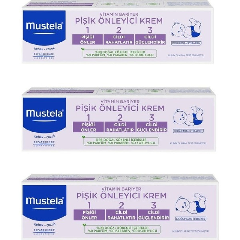 Mustela Vitamin Barrier 50 ml 3'lü Paket Pişik Önleyici Krem Fiyatı