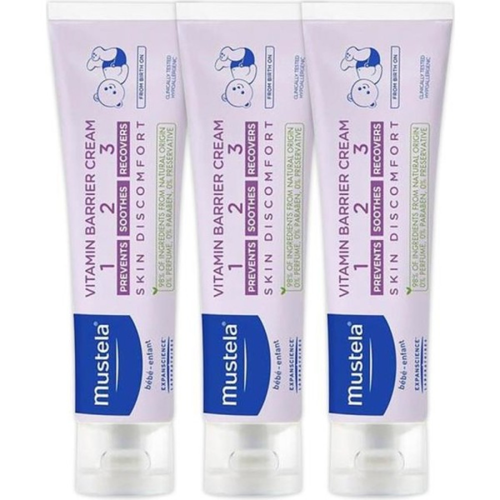 Mustela Vitamin Barrier Cream 1-2-3 50 ml Pişik Kremi 3 Adet Pişik Önleyici Krem Fiyatı