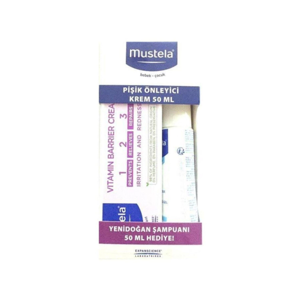 Mustela Vitamin Barrier Pişik Kremi 50ml Yenidoğan Şampuan Hediye 50ml Bebek Vücut Kremi Fiyatı