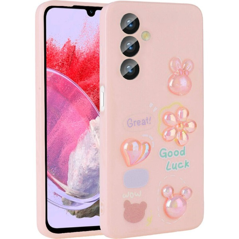 Mutaks Samsung Galaxy M34 5g Uyumlu Kılıf Kabartma Figürlü Parlak Toys Silikon Kapak - Pembe Cep Telefonu Kılıfı Fiyatı
