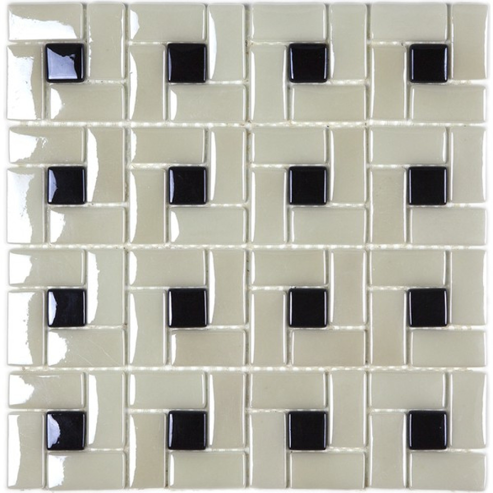 Mutfak, Banyo, Havuz, Sauna, Spa ve Tüm Yüzeyler Için 25X25 mm Beyaz, Siyah D. Cam Mozaik. Yer / Yüzey Kaplamaları Fiyatı