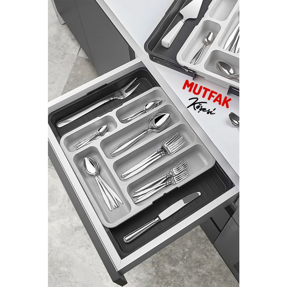 Mutfak Köşesi Çift Taraflı Uzayabilen Pratik Çekmece Içi Kaşıklık Organizer Mutfak Gereçleri Fiyatı