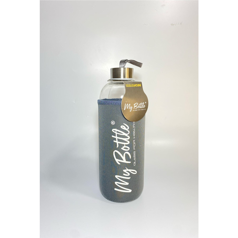 Mutfak Köşesi Sağlıklı Cam Matara 1000 ml Su Şişesi Kılıflı 1lt Sporcu Matarası Motivasyon Suluk Matara Fiyatı