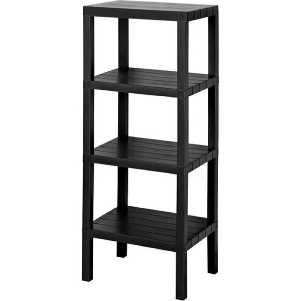 Mutfak Köşesi Shelf 4 Katlı Düzenleyici Raf Ünitesi Kitaplık, Banyo, Mutfak Rafı, Ayakkabılık, Organizer - Siyah Eşya Saklama / Düzenleme Fiyatı