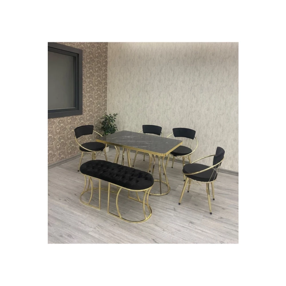 Mutfak Masasi Takimi, Salon Masa Takimi,6 Kisilik Mutfak Masasi Takimi Uzay Gold Salon Masa Takimi Mutfak Dolabı / Mobilyası Fiyatı