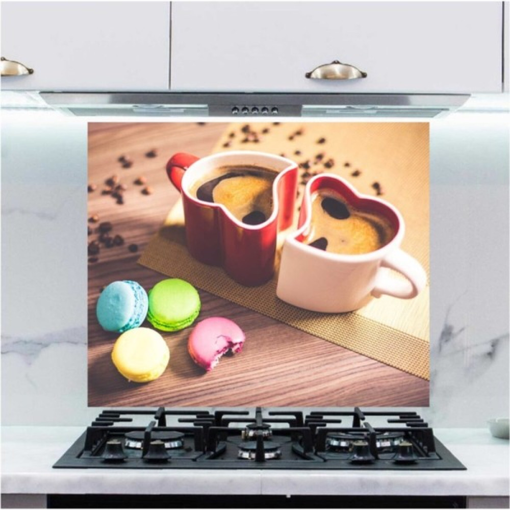 Mutfak Ocak Arkası Koruyucu Kendinden Yapışkanlı Folyo Ocak Arkası Folyo - Kahverengi - Krem Rengi - 60 x 50 cm Ev & Dekorasyon Aksesuarları Fiyatı
