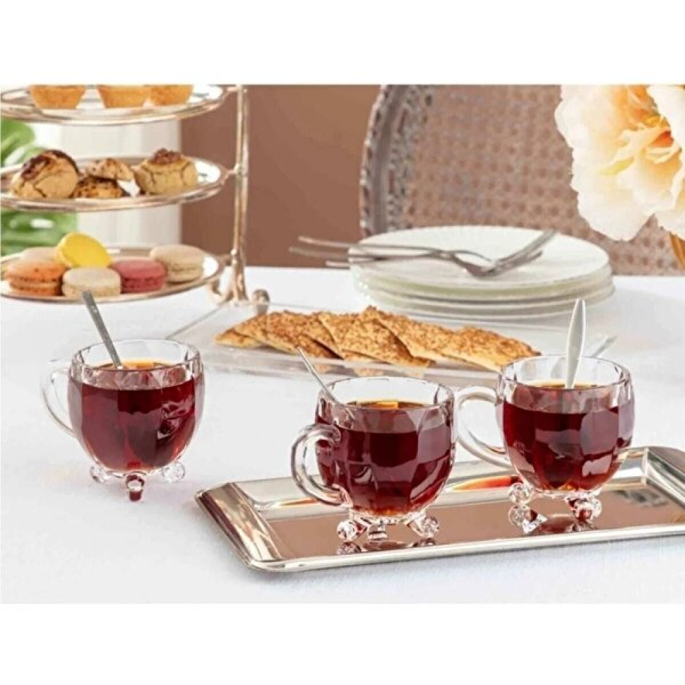 Mutfak Online Madame Coco Priour 4-Lü Çay Fincanı - Antrasit - Mavi - 102 ml Fincan / Bardak / Kahve Takımı Fiyatı