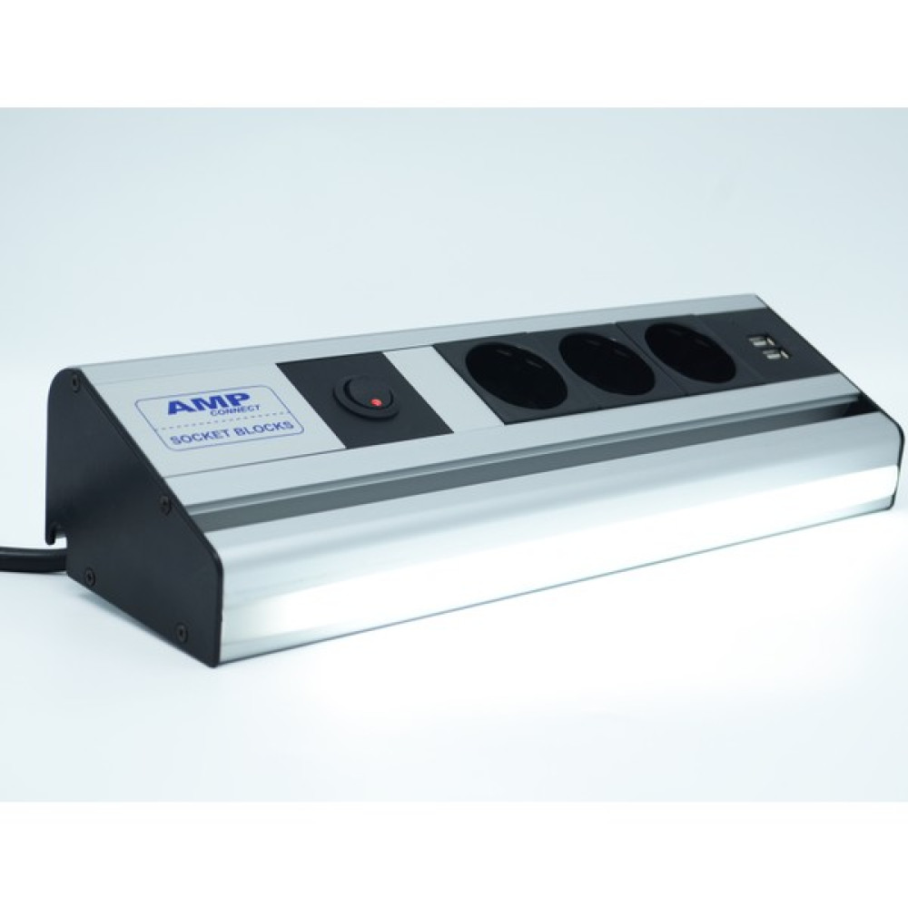 Mutfak Tezgah/dolap Altı LED Işıklı Anahtarlı 3şebeke+2usb Priz Sunucu Fiyatı