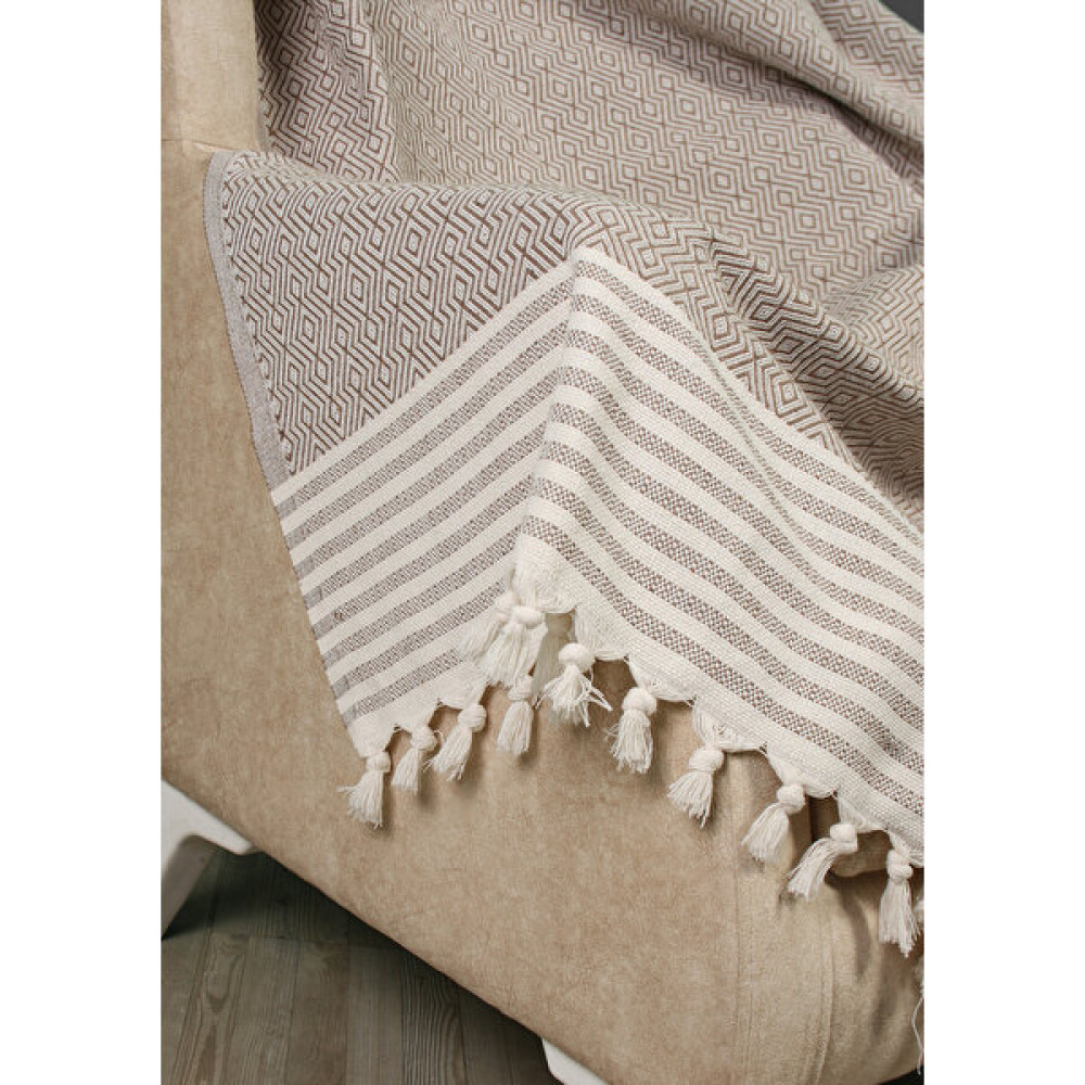 Mutlu Çeyiz Organik Pamuklu Lüks Koltuk Örtüsü Takımı 3 - 3 - 1 - 1 Maxi Boy - Kahverengi - 170 x 220 cm Koltuk & Kanepe Örtüsü Fiyatı