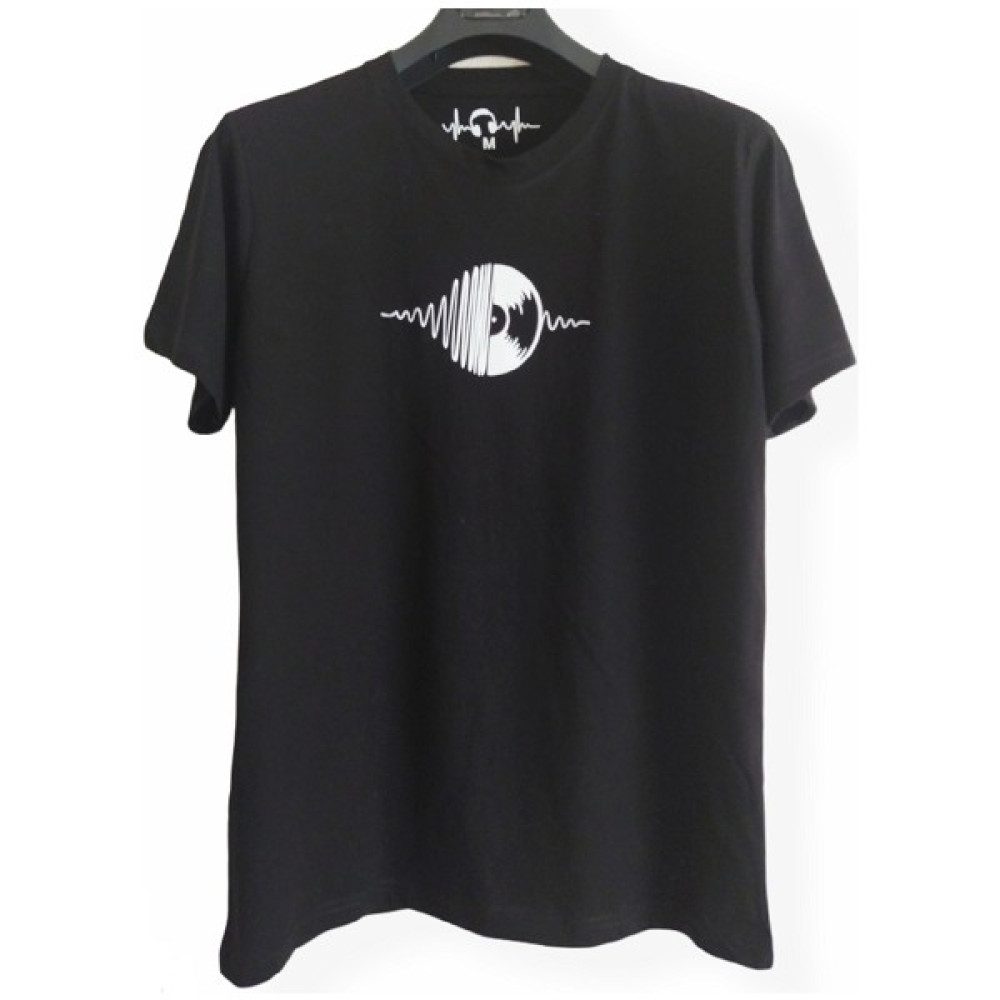 Mutlu Gym Music Baskılı Siyah Bisiklet Yaka T-Shirt Erkek T-shirt Fiyatı