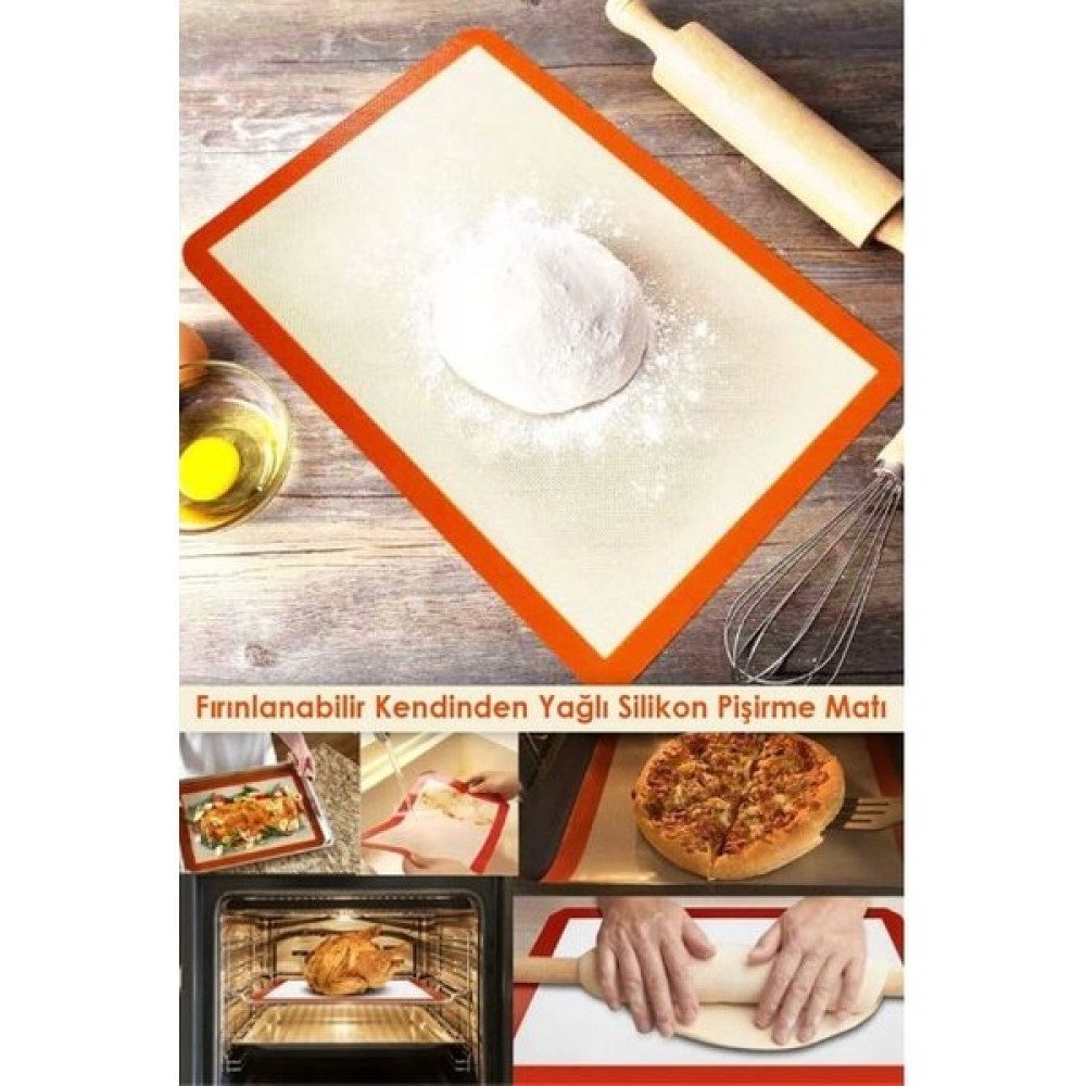 Mutlu Home Silpat Silikon Yanmaz Yapışmaz Pişirme Matı 40X30 cm Kek Kalıpları Fiyatı