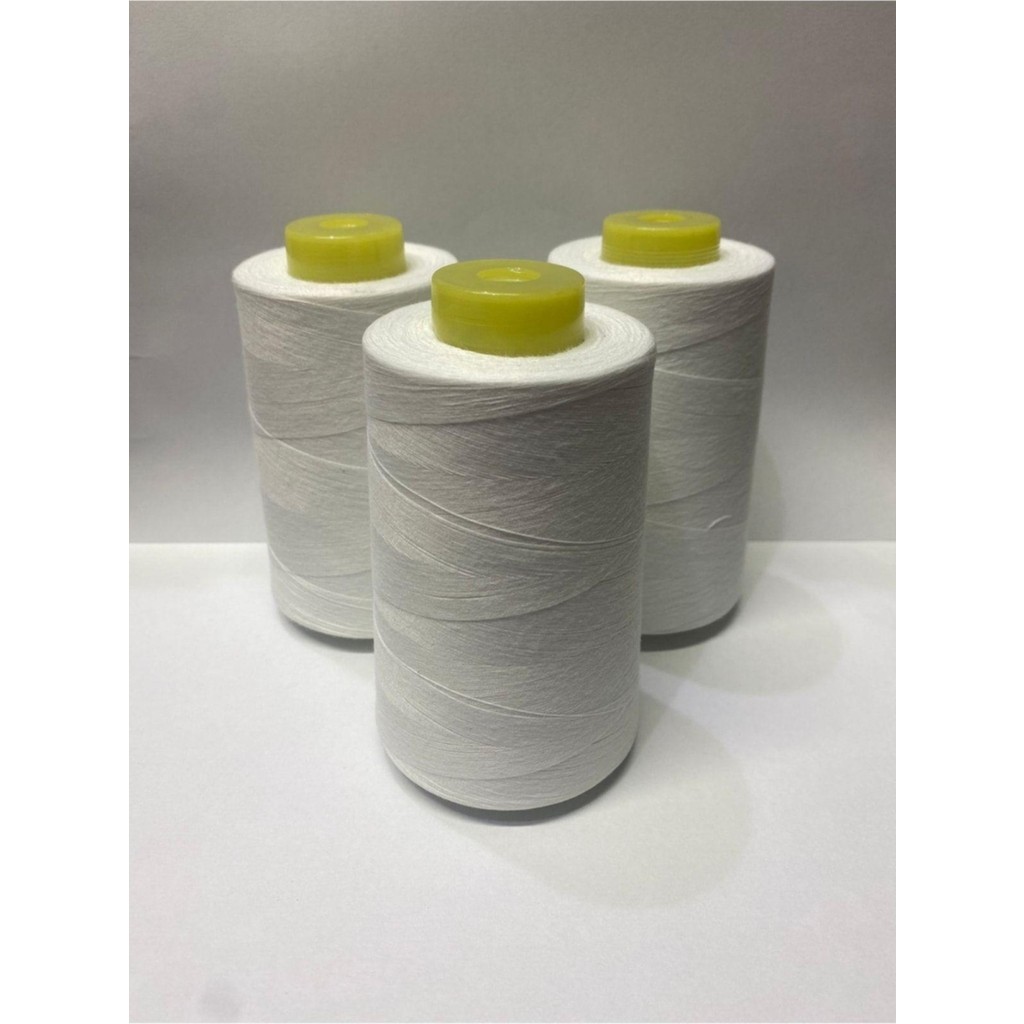 Mutlu İplik 120 No 3'lü Set Dikiş İpliği 5000M Beyaz Polyester Özellikli Diğer Fiyatı