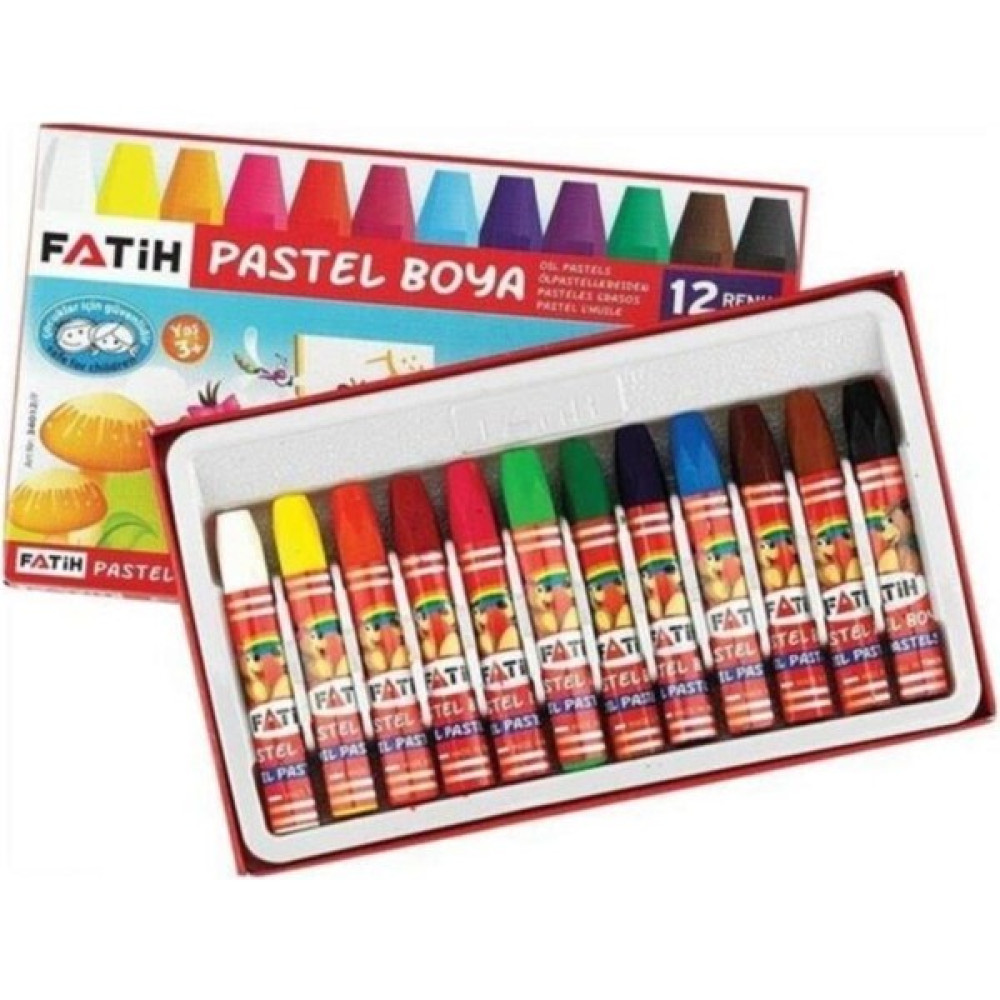 Mutlu Pastel Boya 12 Renk Yağlı Pastel Boya Fatih Pastel Boya 12 Renk Pastel Boya Fiyatı