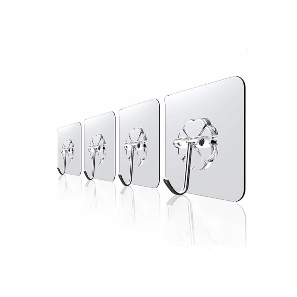 Mutlu Store 4 Adet 6x6cm Kendinden Yapışkanlı Şeffaf Güçlü Askı Kapı Duvar Askıları Ağır Yük Taşıma Askısı Banyo Askılık Fiyatı
