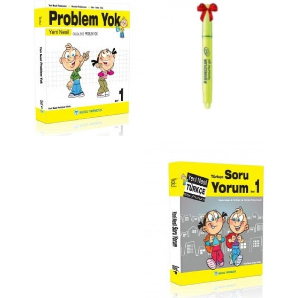 Mutlu Yayıncılık 1.sınıf Problem Yok ve Soru Yorum Set Tüm Dersler Fiyatı