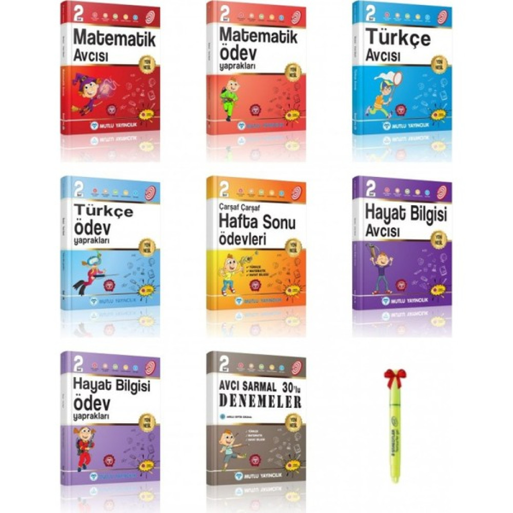 Mutlu Yayıncılık 2.sınıf Avcısı Serisi Set ( 8 Kitap) Kaynak Kitapları Fiyatı
