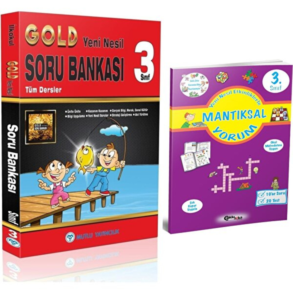Mutlu Yayıncılık 3. Sınıf Tüm Dersler Gold Soru Bankası + Mantıksal Yorum Kitabı Tüm Dersler Fiyatı