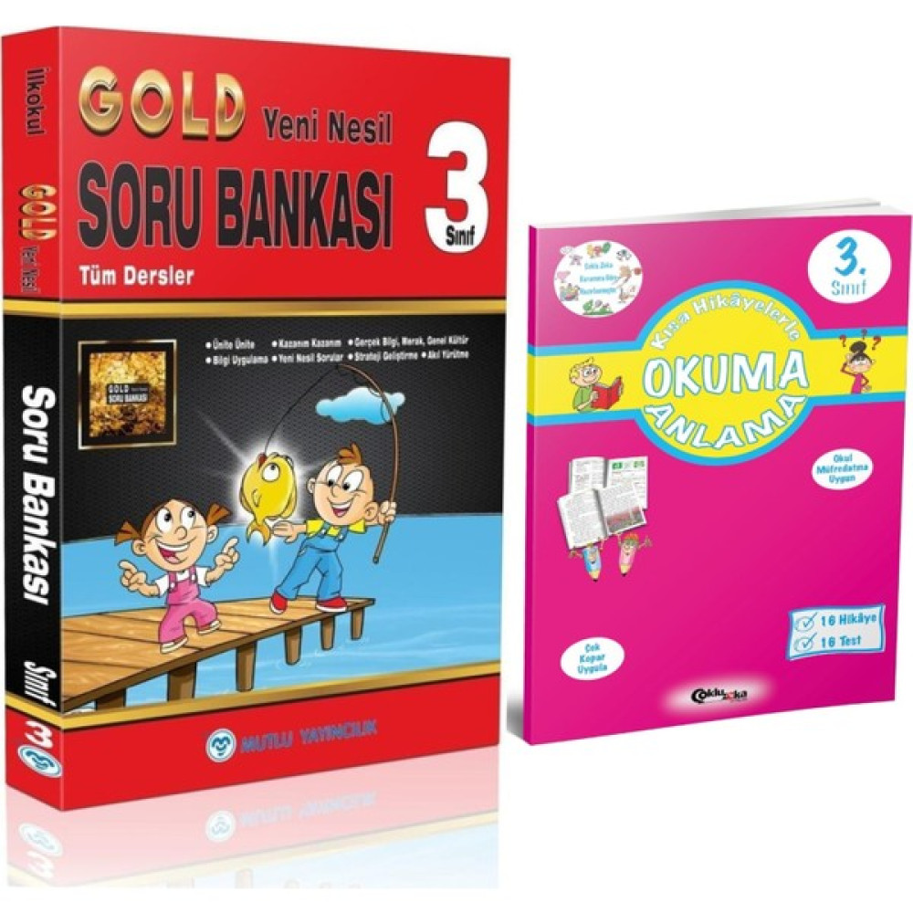 Mutlu Yayıncılık 3. Sınıf Tüm Dersler Gold Soru Bankası + Okuma Anlama Kitabı Tüm Dersler Fiyatı