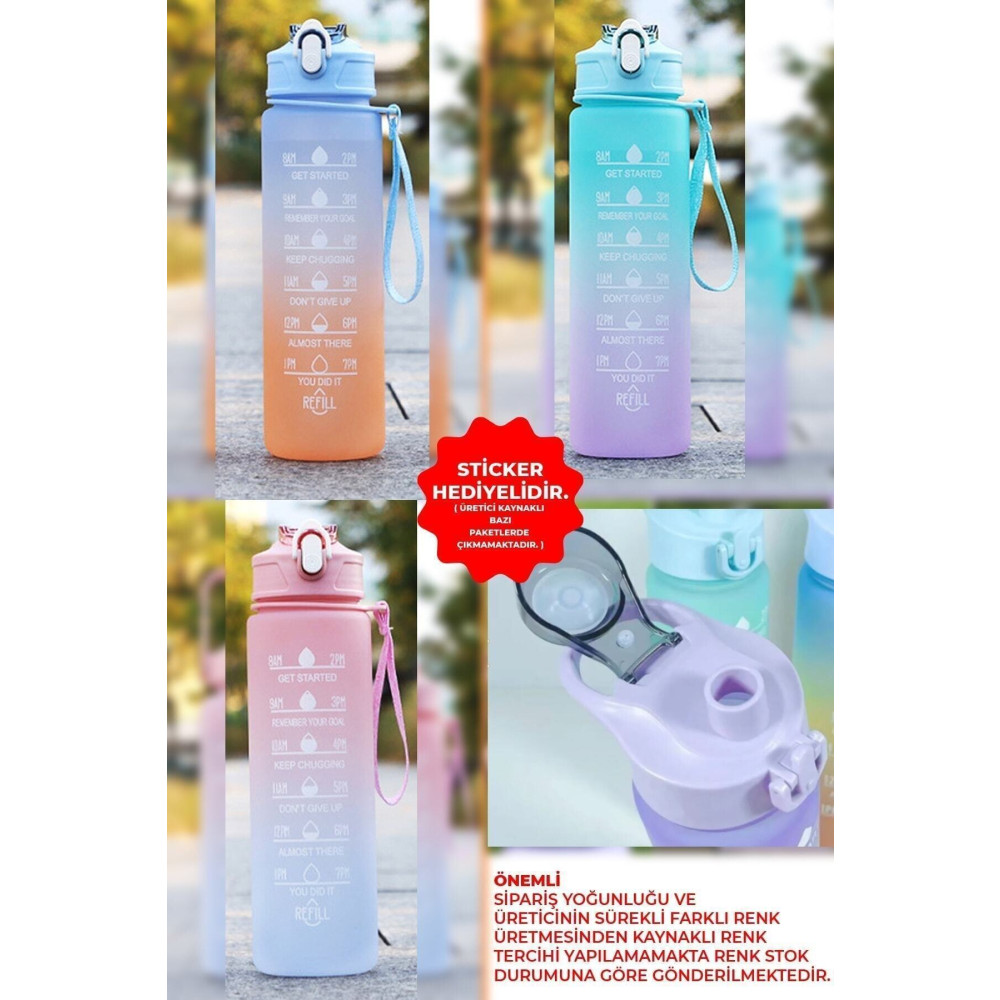 MUTLUHOME Motivasyonel Su Matarası Su Şişesi Suluk 900 Ml Tritan Spor Salonu Su Şişesi Bpa Içermez Suluk Matara Fiyatı