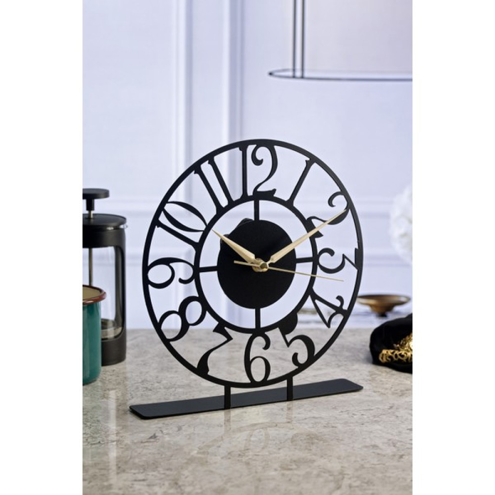 Muyika Bonni Metal Siyah Masa Üstü Saati 25X23Cm Mms-M Masa Saati Fiyatı