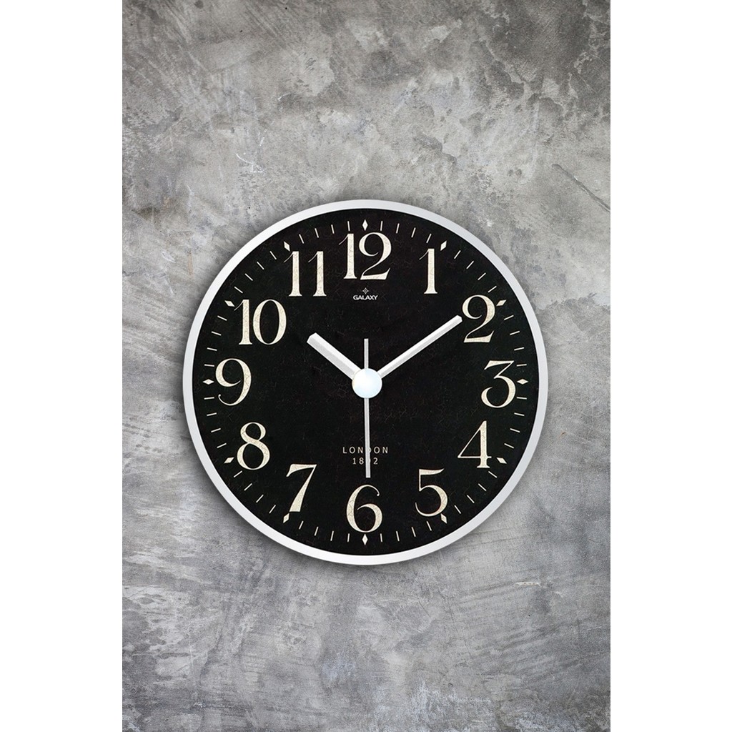 Muyika Design Kiely Mıknatıslı Siyah Buzdolabı Saati 11 cm Metal Yuvarlak Tasarım Buzdolapları Fiyatı