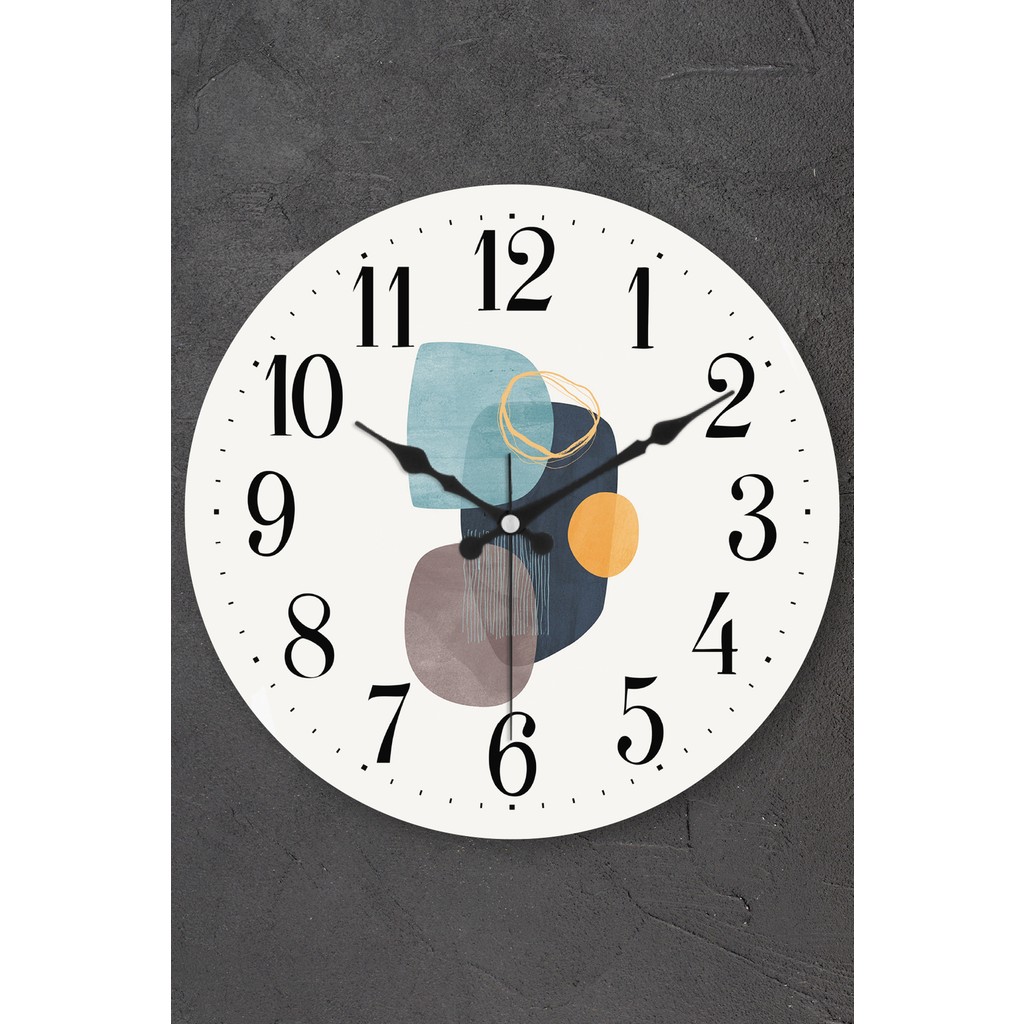 Muyika Design Muyika Musica Bombe Gerçek Cam Sessiz Mekanizma 36CM Duvar Saati - 35 cm - Beyaz - Turkuaz - Cappicino Duvar Saati Fiyatı