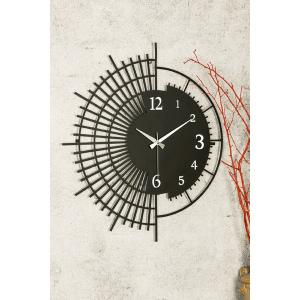 Muyika Design Muyika Stri Yeni Koleksiyon Dekoratif Metal Siyah Duvar Saati 41X41CM Sessiz Mekanizma Mds-41 Dekoratif Saat Fiyatı