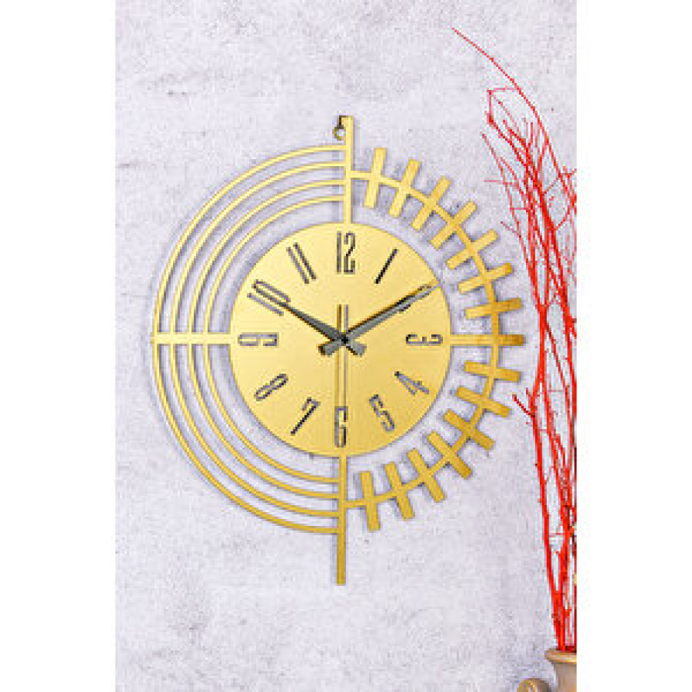 Muyika Muyi̇ka Dubai Metal Gold Duvar Saati 41x41cm Sessiz Mekanizma Mds-41 Dekoratif Saat Fiyatı