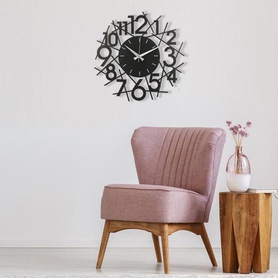 Muyika MYK1200 Lienal Metal Siyah 50 cm Duvar Saati