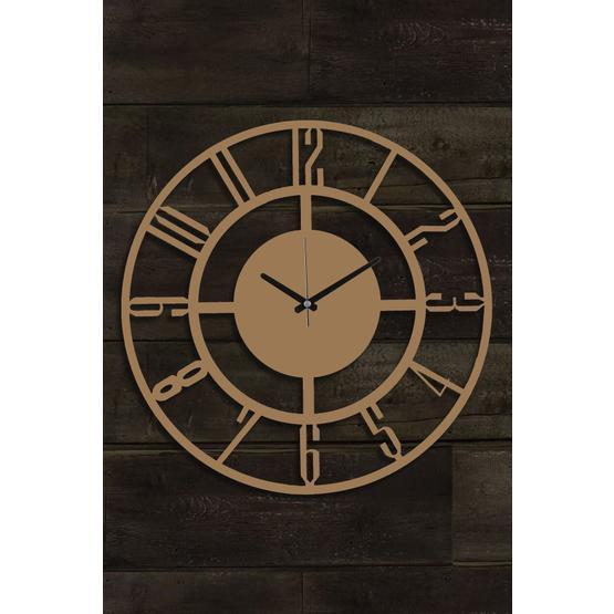 Muyika MYK1276 Bunnela Metal Gold Eskitme 50x50 cm Duvar Saati