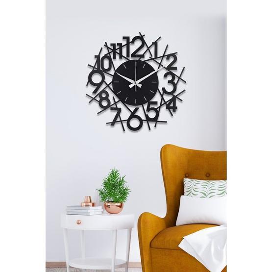 Muyika MYK1330 Lienal Metal Siyah 41x41 cm Duvar Saati