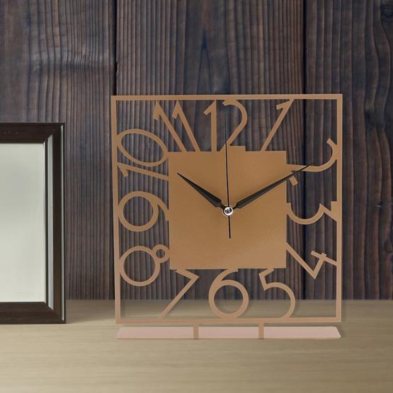 Muyika Piazza Metal Gold Eskitme 25x23 cm Masa Üstü Saati Masa Saati Fiyatı