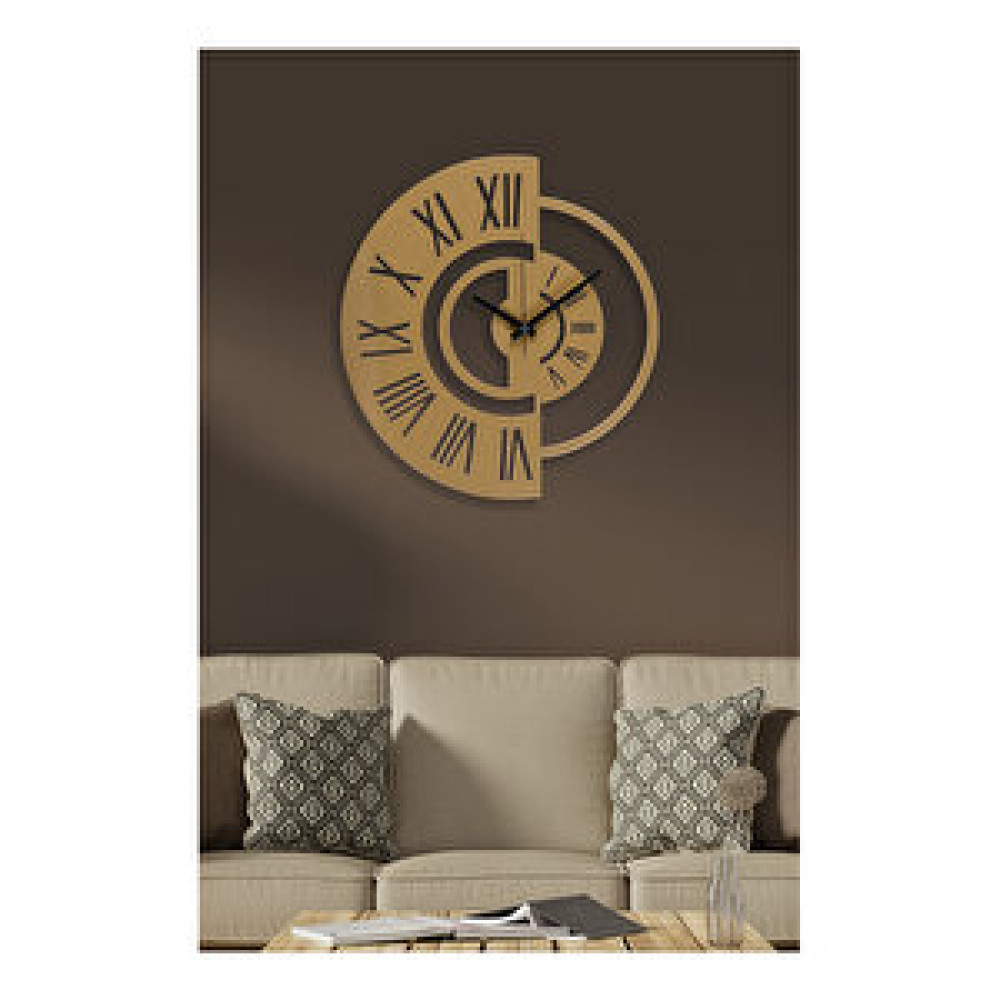 Muyika Routa Gold Eskitme Rengi Metal Duvar Saati 41x41 cm MYK1371 Dekoratif Saat Fiyatı