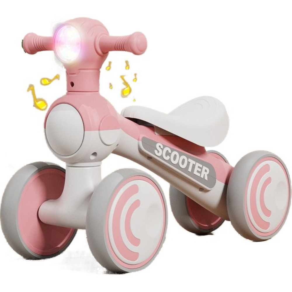 Muzi Two 1-3 Yaş Bebek Pedalsız Dört Tekerlekli Yürüteç (Yurt Dışından) - Pembe Açık Hava, Deniz ve Spor Oyuncakları Fiyatı