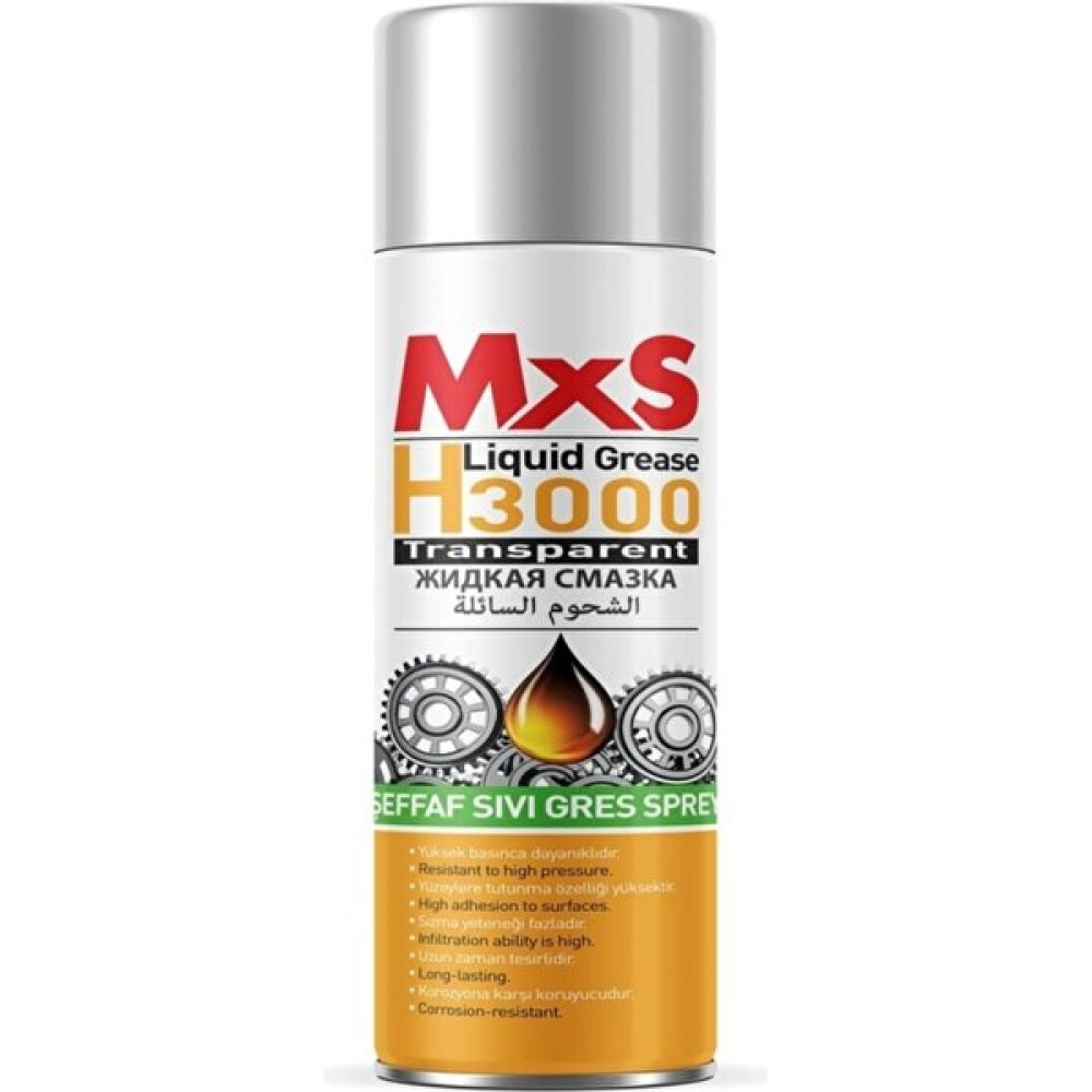 MxS H3000 Şeffaf Sıvı Gres Sprey 400 ml - 1 Adet Bakım Spreyleri Fiyatı