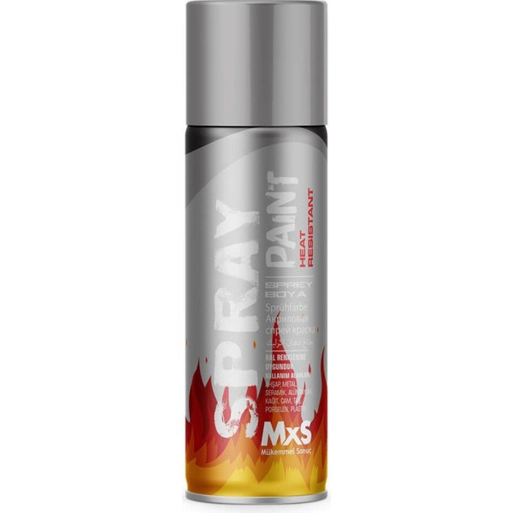 Mxs - Isıya Dayanıklı Sprey Boya - Gümüş Renk / 400ML Boya Malzemeleri Fiyatı