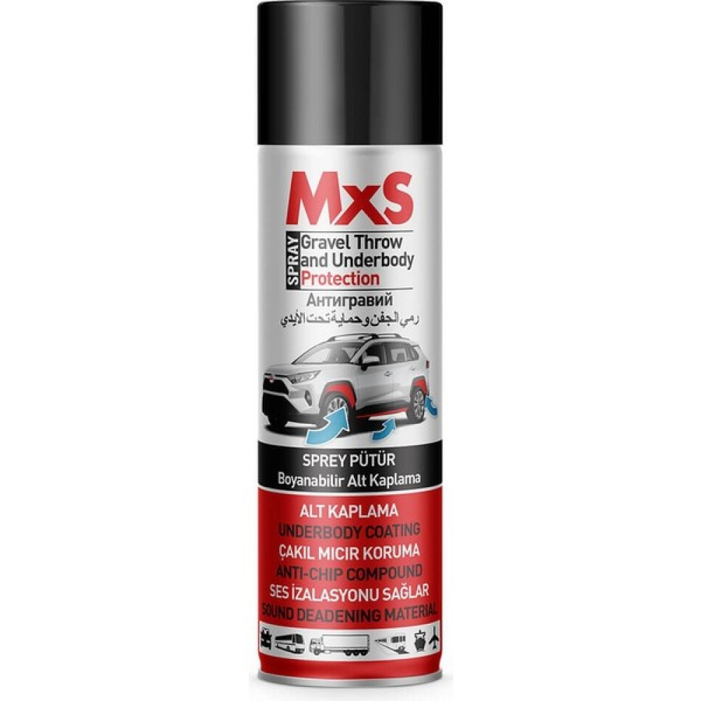 Mxs - Sprey Pütür - Siyah - 500ML Boya Malzemeleri Fiyatı