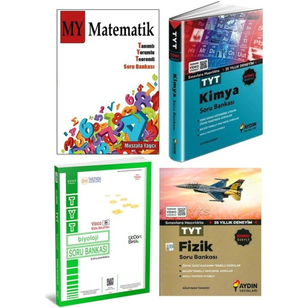 My 2022 Sezonu 4 Kitap Hazırlık Seti Mustafa Yağcı TYT Matematik Çözümlü ve Sayısal 3 Kitap TYT Seti Temel Yeterlilik Testi (TYT) Fiyatı