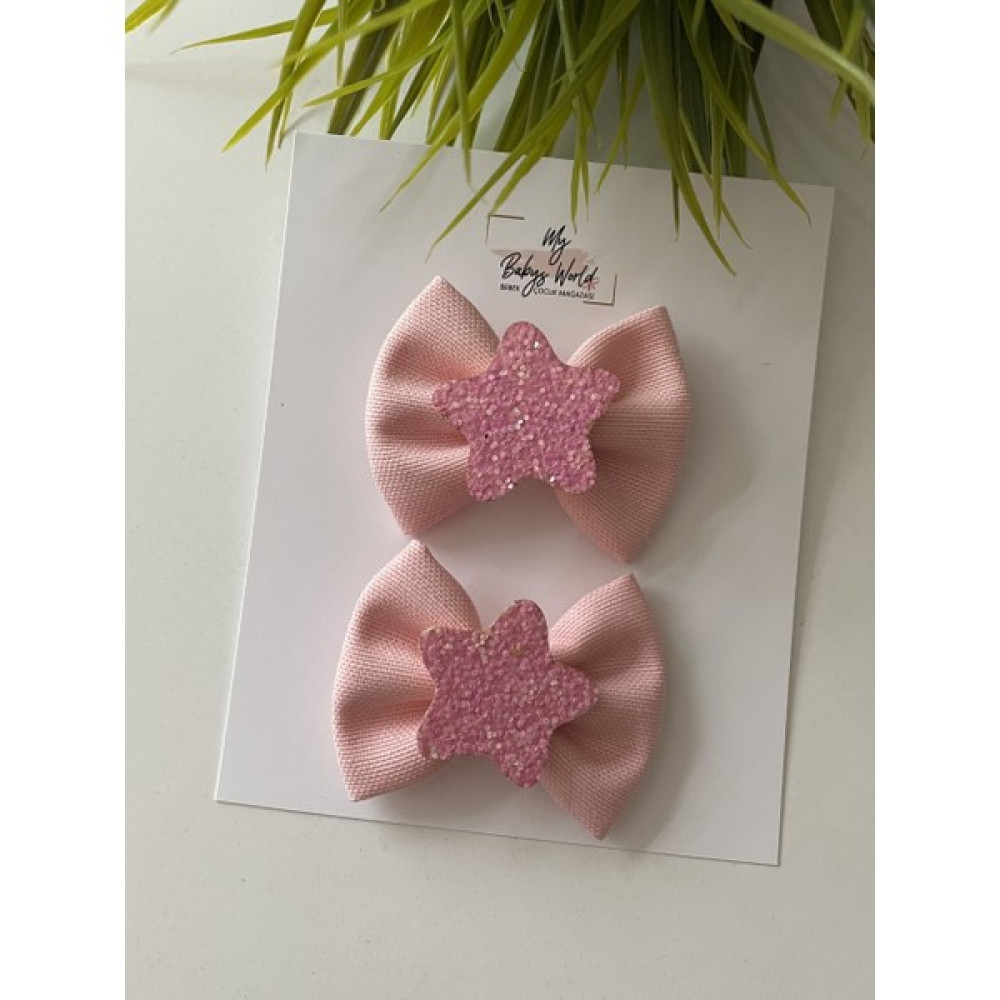 My Babys World Yıldızlı Fiyonk Modeli Klips Toka Seti - Açık Pembe Toka, Taç & Saç Bandı Fiyatı