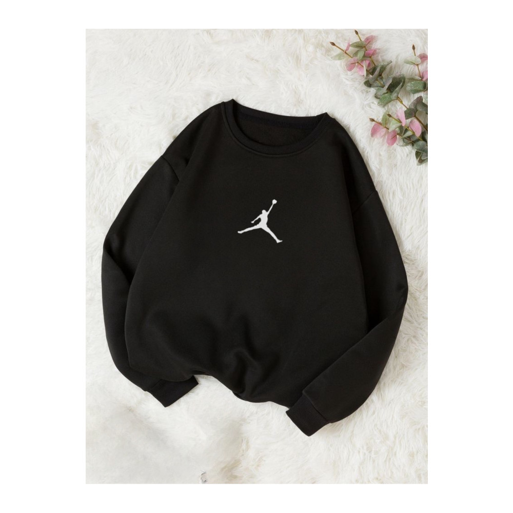 My Blog Siyah Oversize Basketbol Baskılı Sweatshirt S Beden Bayan Sweatshirt Fiyatı
