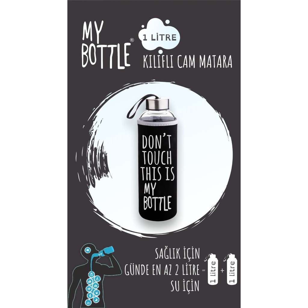 My Bottle Borosilikat Cam Matara 1000 ml Su Şişesi 1lt Diğer Fiyatı
