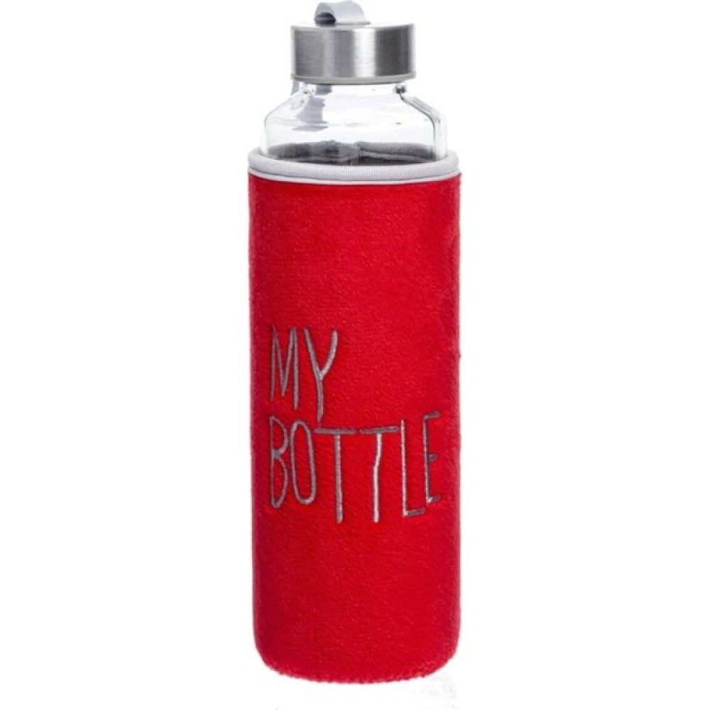 My Bottle Kılıflı Cam Matara 470 ml Kırmızı Suluk Fiyatı