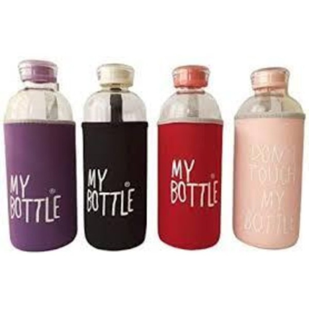 My Bottle Kılıflı Cam Matara Suluk 1 Litre - Pembe - 1 Adet Suluk Fiyatı