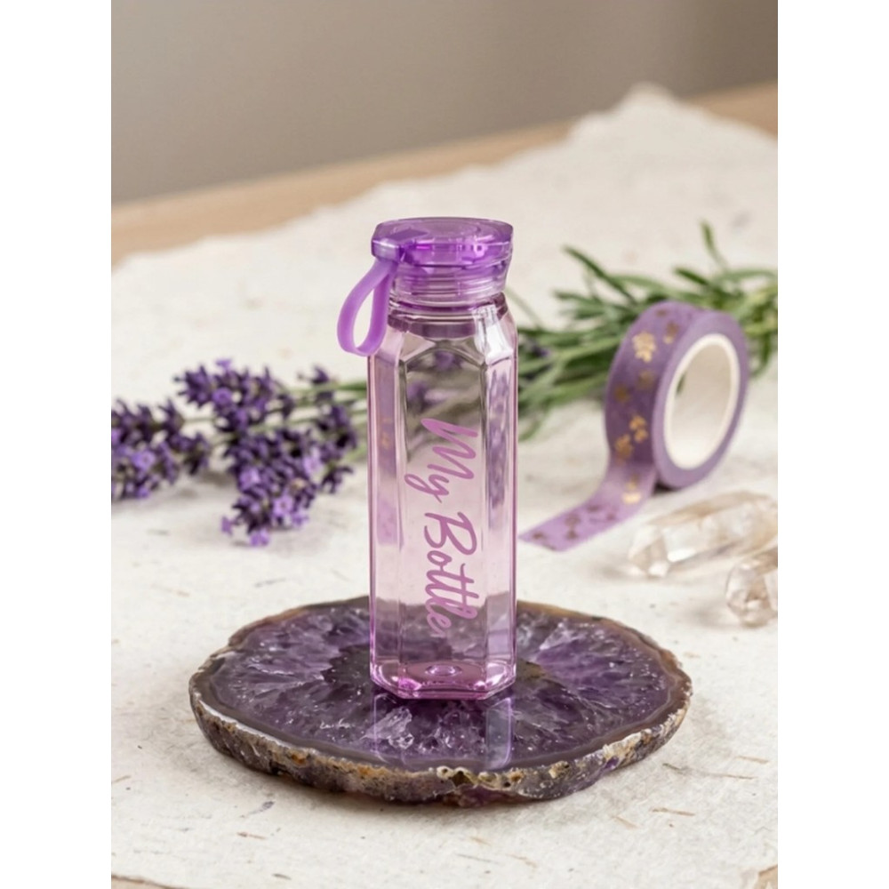 My Bottle Köşe Cam Matara 500 ML - Renk Seçenekli - Mor Suluk Fiyatı
