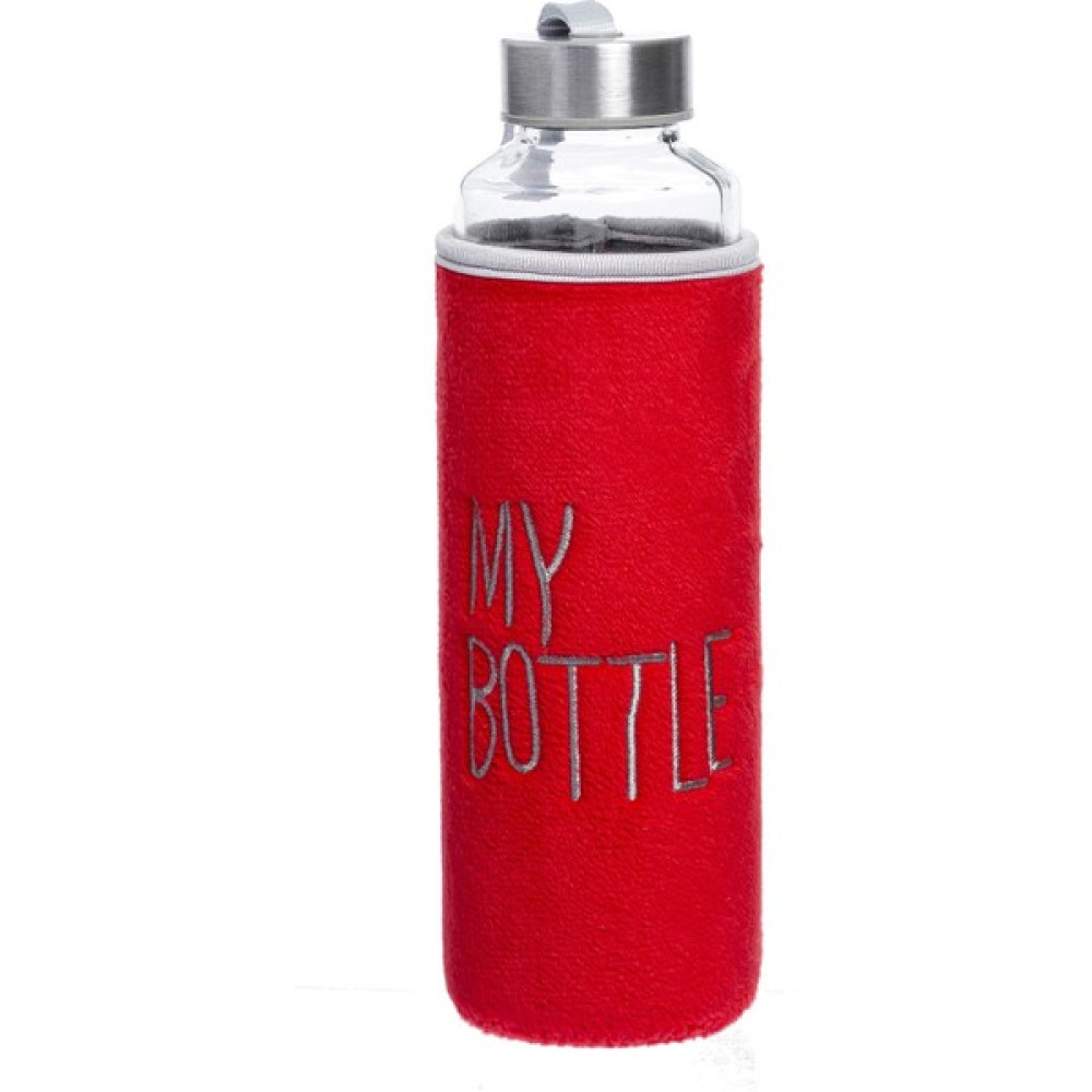 My Bottle Peluş Cam Matara 470 ml - Kırmızı Suluk Fiyatı