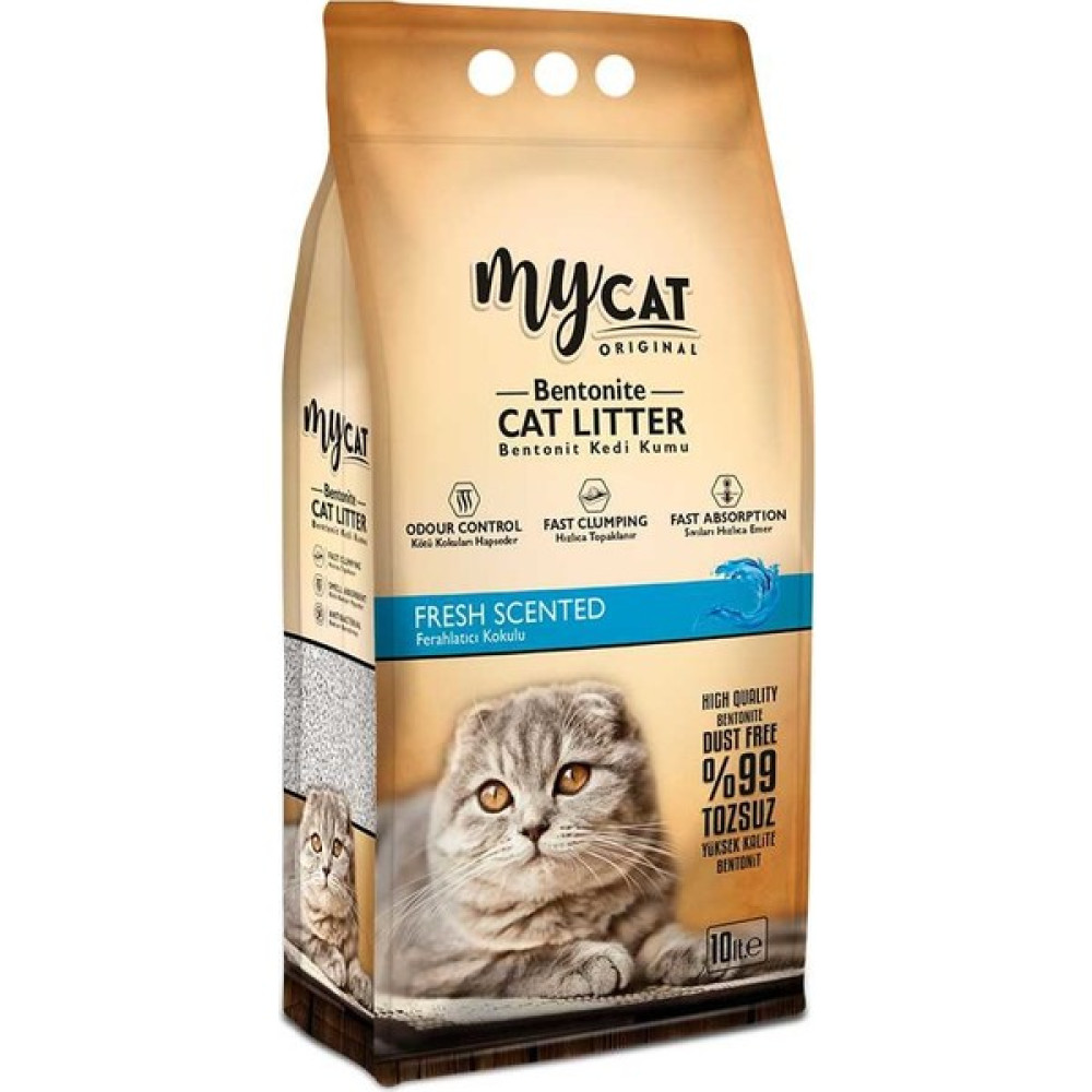 My Cat Mycat (10 Lt) Bentonit Kedi Kumu Fresh Kokulu ( Ince Tane) Evcil Hayvan Ürünleri Fiyatı