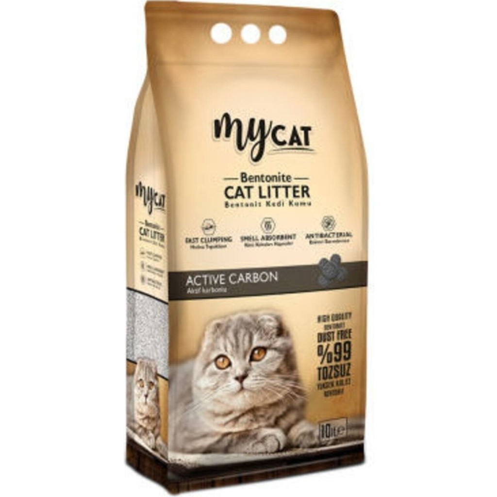 My Cat Mycat Aktif Karbonlu Topaklaşan Bentonit Kedi Kumu 10LT Ince Taneli Evcil Hayvan Ürünleri Fiyatı