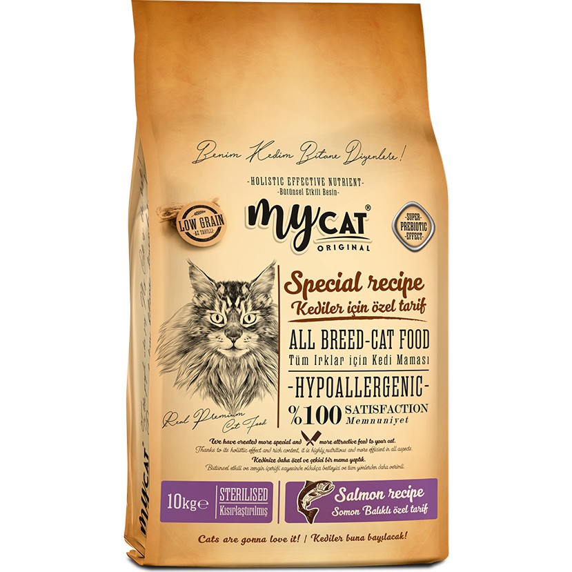 My Cat Mycat Mycat Hypoallergenic Light Sterilised Somon Balıklı Kısır Kedi Maması (10kg) - 1 Evcil Hayvan Ürünleri Fiyatı